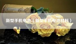 新型手机电池（新型手机电池材料）
