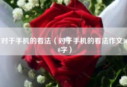 对于手机的看法（对于手机的看法作文500字）