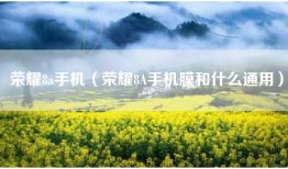 荣耀8a手机（荣耀8A手机膜和什么通用）