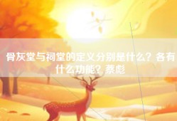 骨灰堂与祠堂的定义分别是什么？各有什么功能？蔡彪