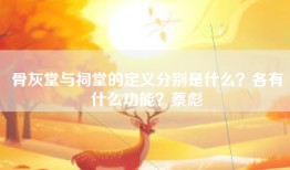 骨灰堂与祠堂的定义分别是什么？各有什么功能？蔡彪