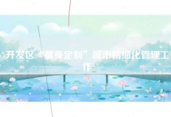 开发区“量身定制”城市精细化管理工作
