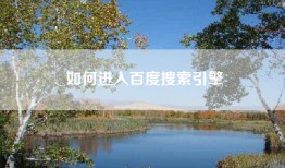 如何进入百度搜索引擎
