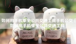 如何用手机乘坐公共交通工具手机公交「如何用手机乘坐公共交通工具」