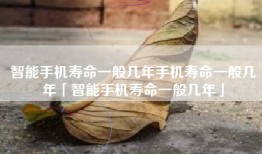 智能手机寿命一般几年手机寿命一般几年「智能手机寿命一般几年」