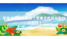 苹果手机连投影仪（苹果手机连投影仪没反应）