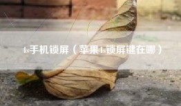 4s手机锁屏（苹果4s锁屏键在哪）