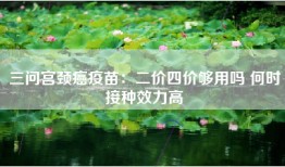三问宫颈癌疫苗：二价四价够用吗 何时接种效力高