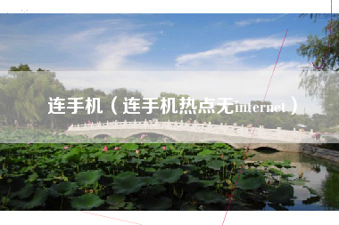 连手机（连手机热点无internet）