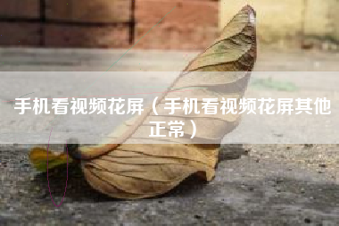 手机看视频花屏（手机看视频花屏其他正常）