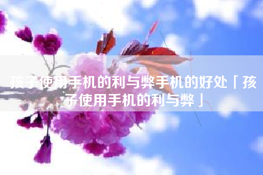 孩子使用手机的利与弊手机的好处「孩子使用手机的利与弊」